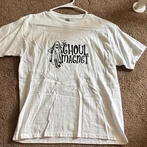White 'Ghoul Magnet' Graphic T-Shirt